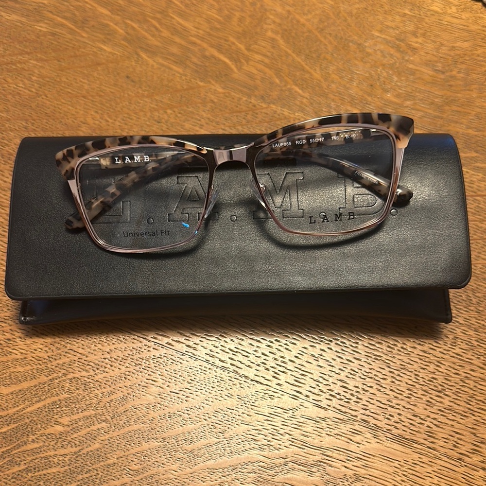 L.A.M.B. Tortoise Shell Glasses with Case